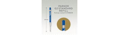 Parker Gel Pen Refill | Fine Tip (0.5mm) | Blue QUINK Ink